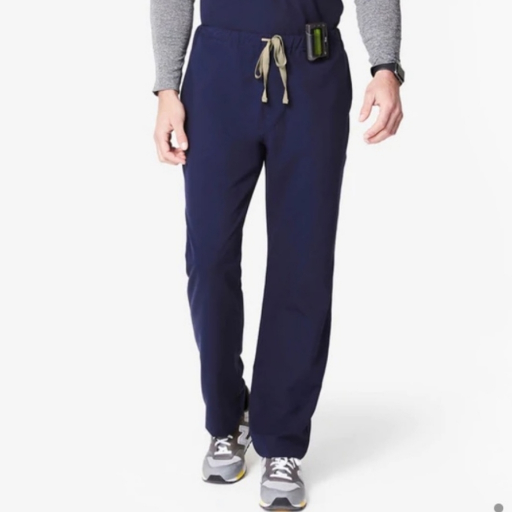 Figs Technical Collection Pull On Tie Waist Straight Leg Scrub Pants Tall